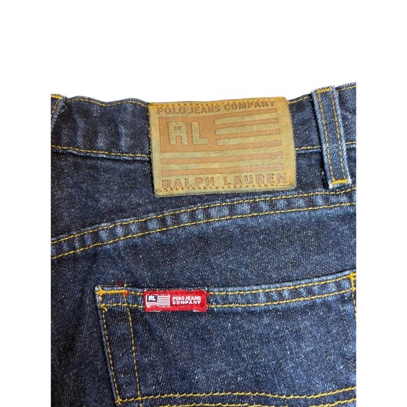 Ralph Lauren Women Straight Leg Jean Dark Wash 6 Structured Americana Normcore - Picture 4 of 9